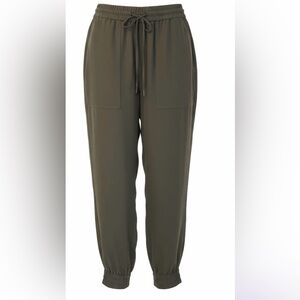 Ann Taylor Olive Drawstring Utility Track Pants